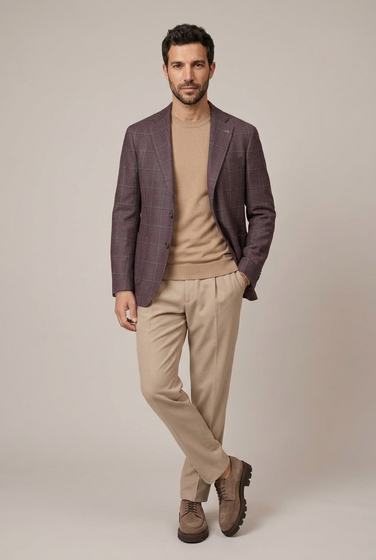 Mürdüm Kareli Blazer